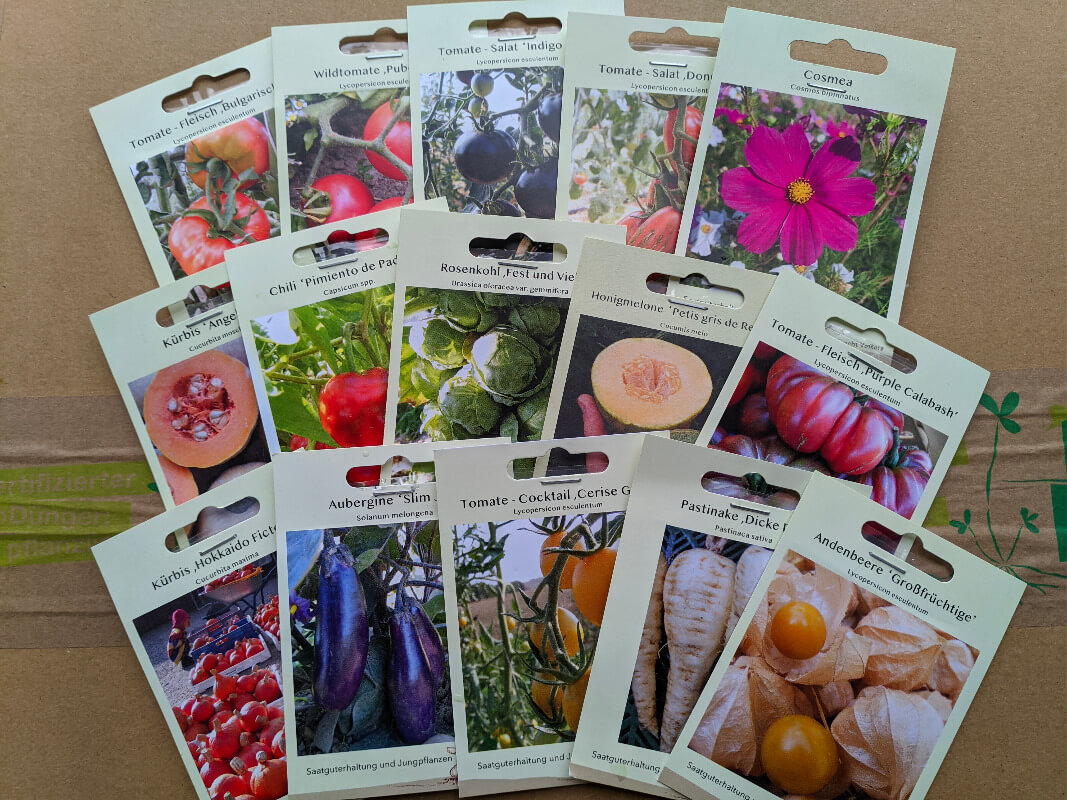 Obst, GEmüse und Blumen BioSaatgut bei KleePura kaufen