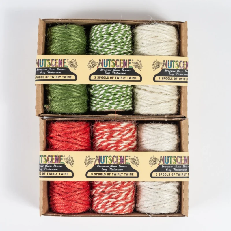 Geschenke-Schnur (3er Set) grün-rot (1)