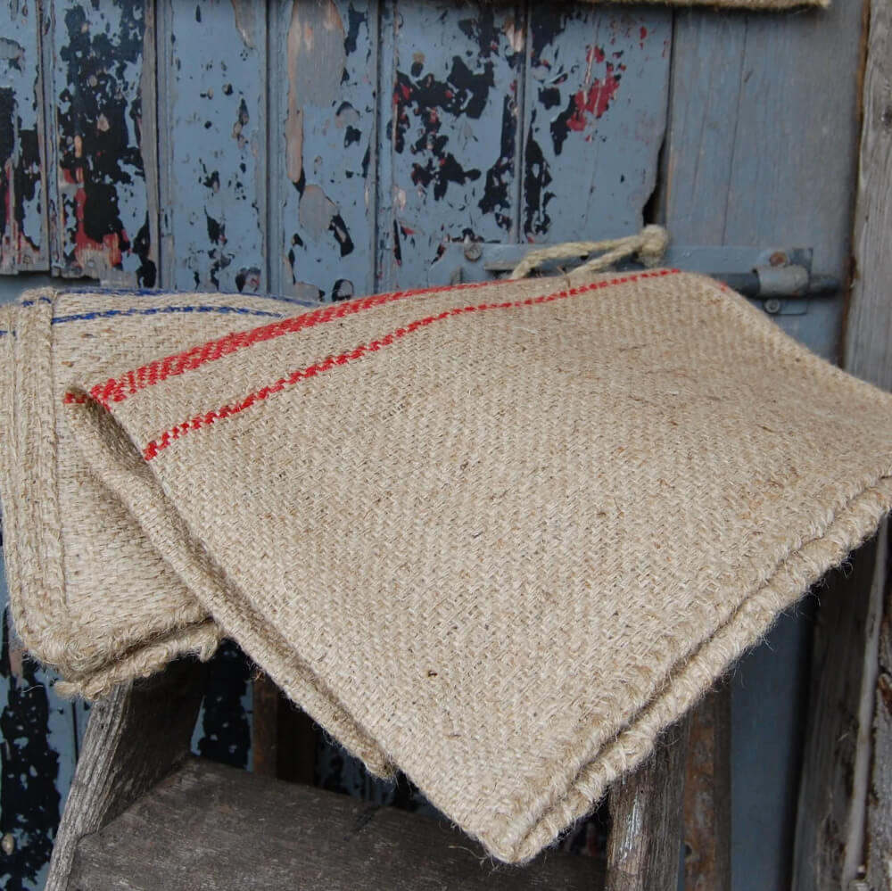 Nutscene Jute Gartensack roter Streifen (1)