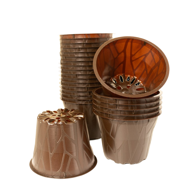 Hanffaser Pflanztopf dunkel  10 cm (24 Stck) | KleePura