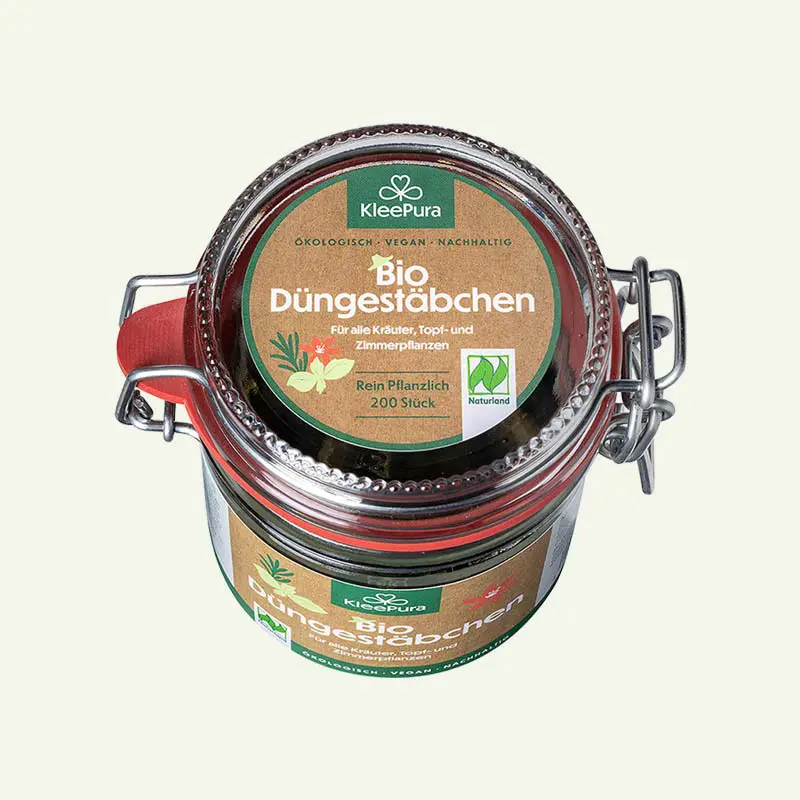 KleePura Bio Düngestäbchen - im 200 g Drahtbügelglas – Bild 2