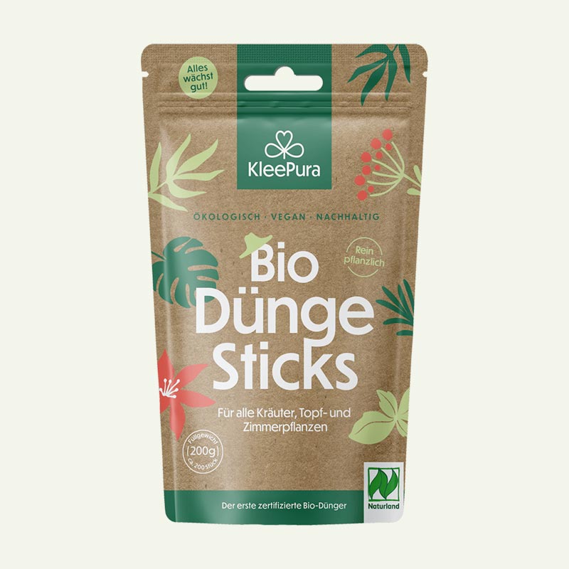 Bio Düngesticks für Zimmerpflanzen von KleePura