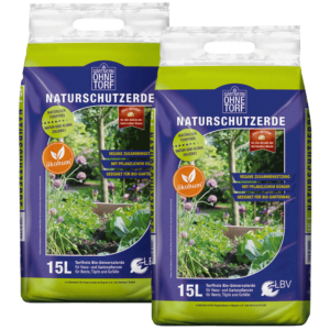 Vegane Bio Naturschutzerde Doppelpack 2 x 15 Liter