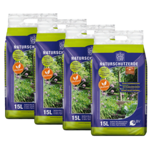 Vegane Bio Naturschutzerde Viererpack 4 x 15 Liter